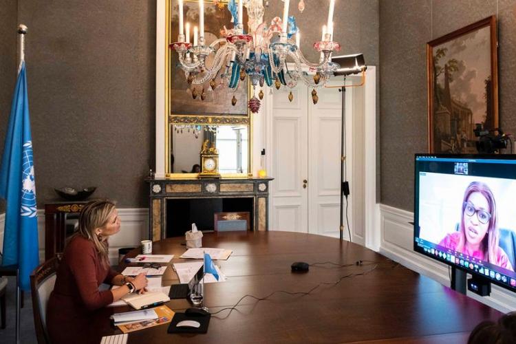 EntretienMadame Zahra Iyane THIAM DIOP, Ministre de la Microfinance et de l'Economie sociale et solidaire avec sa Majesté la Reine Màxima des Pays Bas